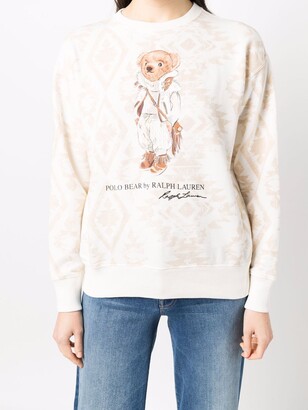 Polo Ralph Lauren Polo Bear print sweatshirt - ShopStyle Long 